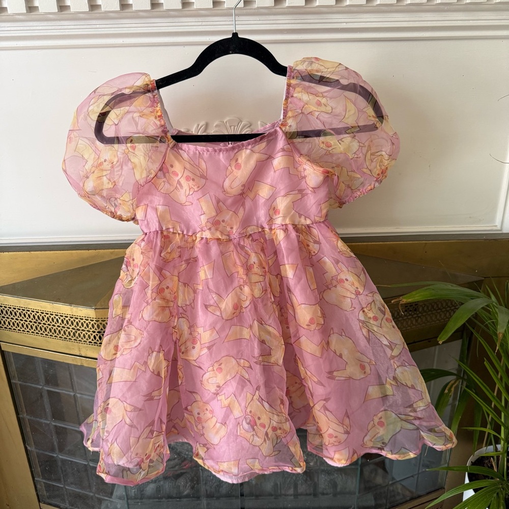 Girls Pokemon Pikachu bubble sleeve dress